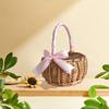 1 шт. Экологичный подарок, плетение, скандинавский стиль, многофункциональная элегантная плетеная цветочная корзина, ручная работа