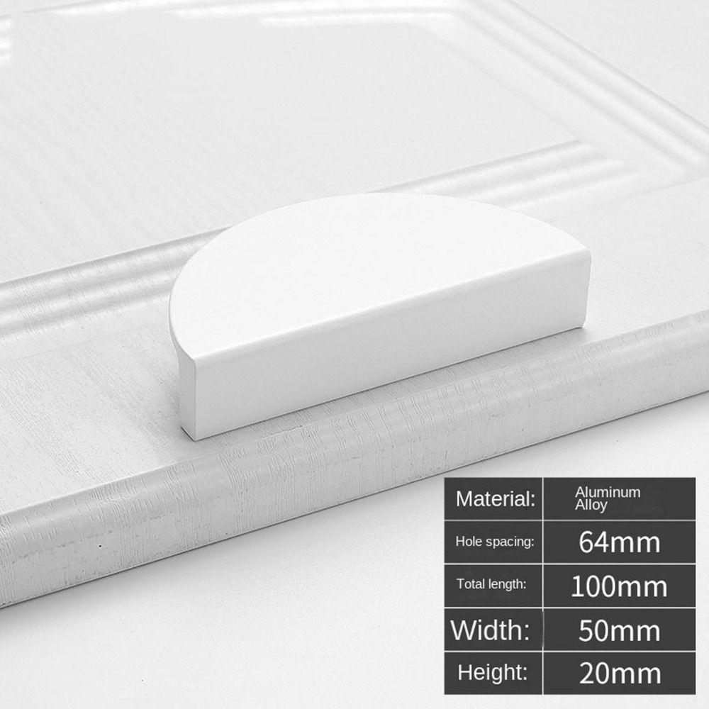 Aluminum Alloy Cabinet Door Knobs Semicircle Drawer Pull Handles New Half Moon Handle Wardrobe