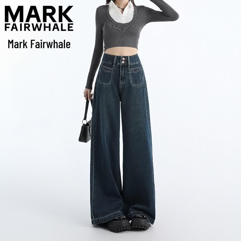 Mark Fairwhale Женские повседневные джинсы с широкими штанинами