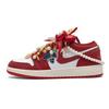 Jordan Air Jordan 1 Nichang Gold Ribbon Cushioning, Wear Resistant Low top Vintage Basketball Shoes Women's Red FJ3465-160(Team1321-SBOX)