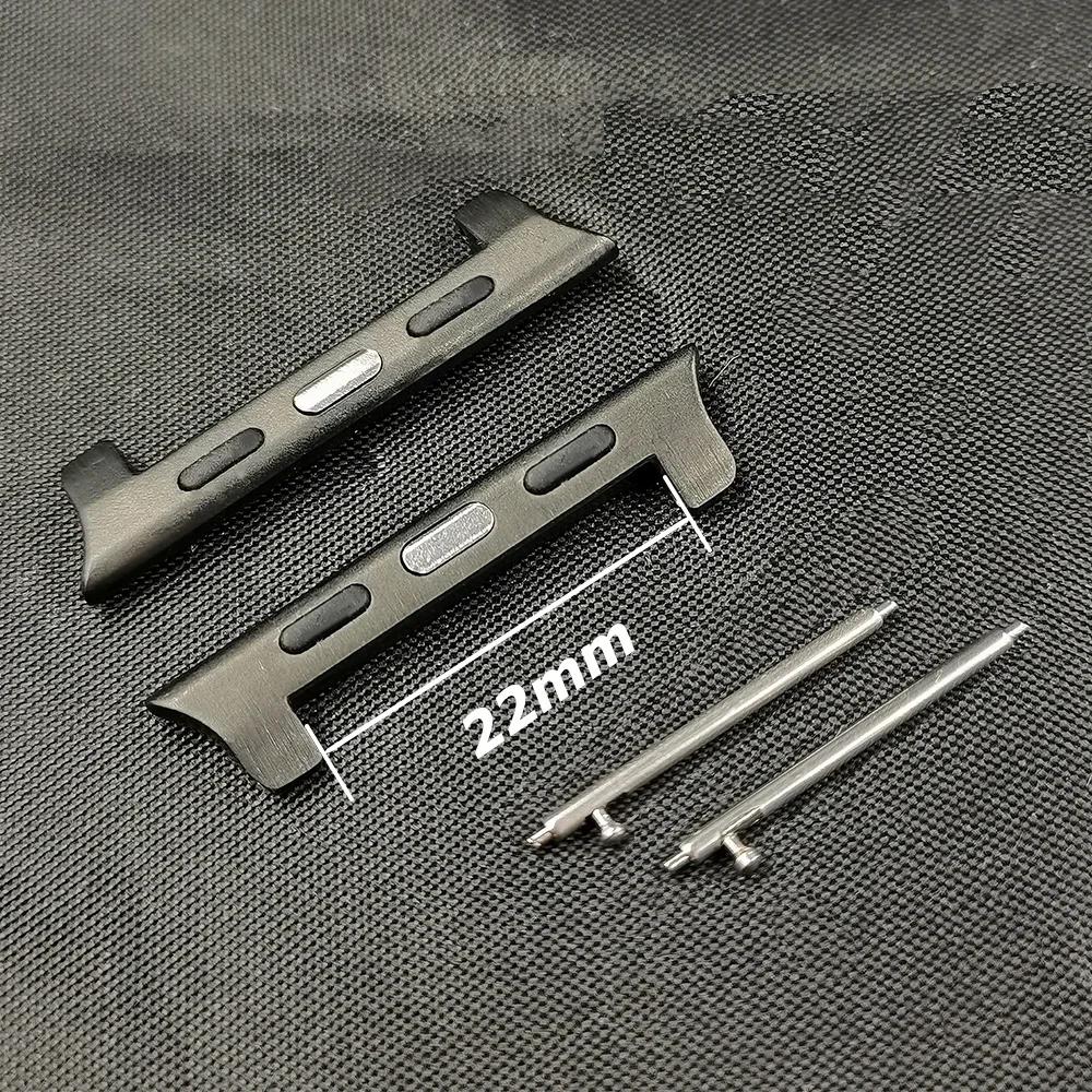 Luxury Titanium Adapter Connector For Apple Watch Ultra 49mm 8 7 6 5 4 Band 42mm 44mm for iwatch series 8 45mm Strap accessories