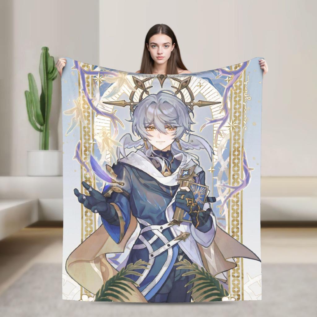 Супер Теплое ОдеялоДетское Взрослое Кемпинг Honkai Star Rail Плед Фланелевое Покрывало Для Улицы Новинка Покрывало для Дивана-Кровати