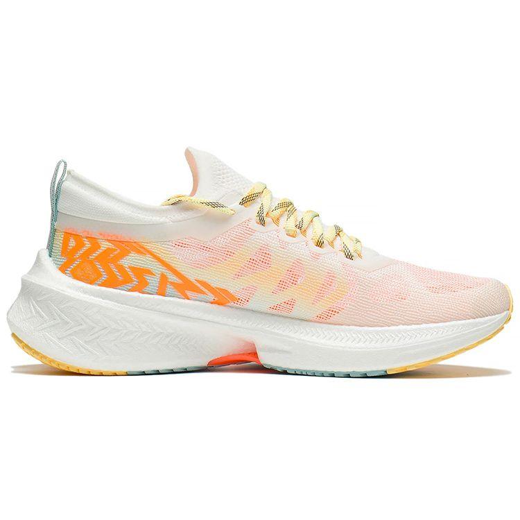 Кроссовки для бега Li Ning Feidian Discovery One-Piece Woven High Rebound для женщин, кроссовки для бега, оранжевые, белые, синие, ARMS008-5