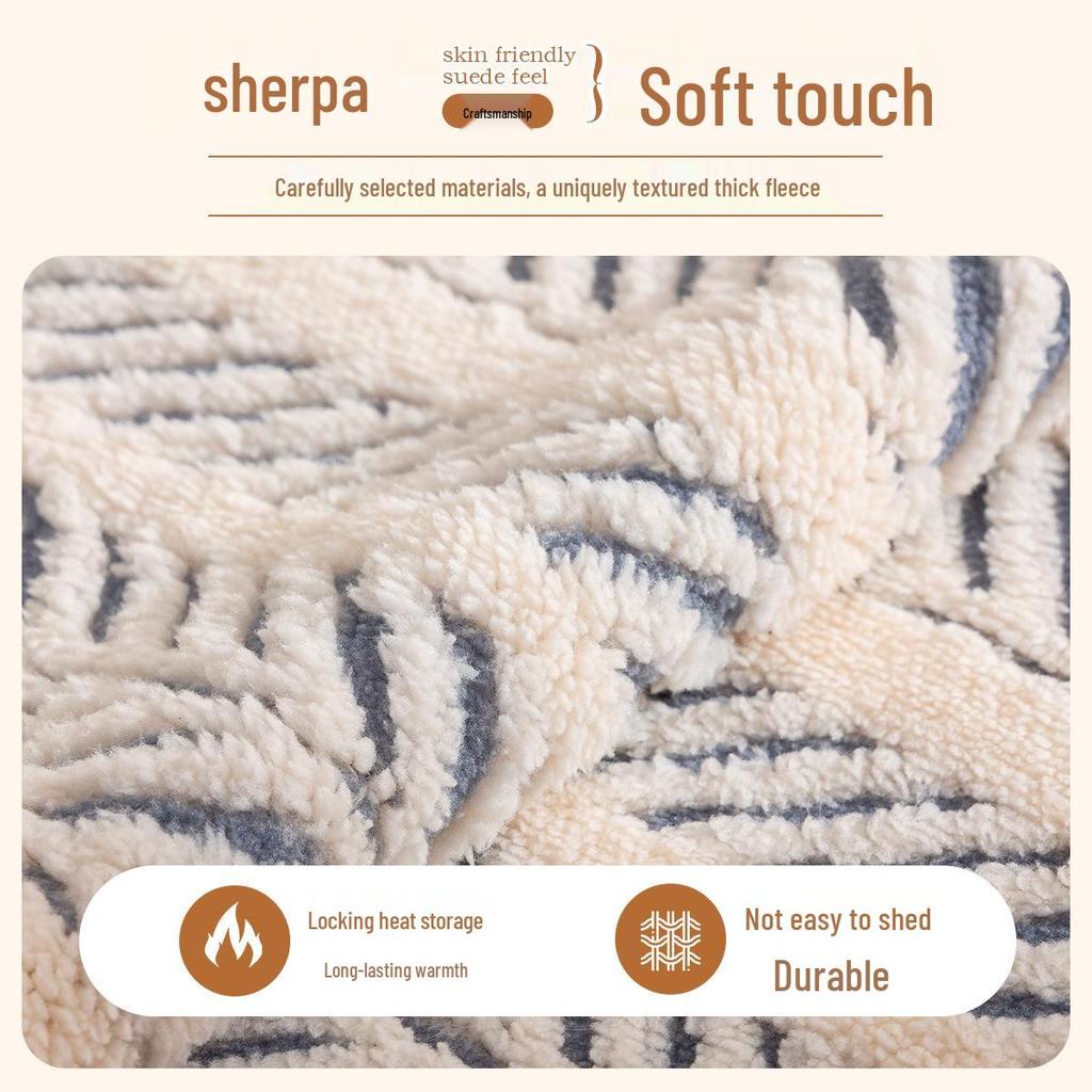 Плюшевая подушка для дивана: Новый стиль Осень/Зима 2025, Нескользящий чехол из кожи и ткани для четырех сезонов, Легкая роскошь, Высококачественный комплект одеял