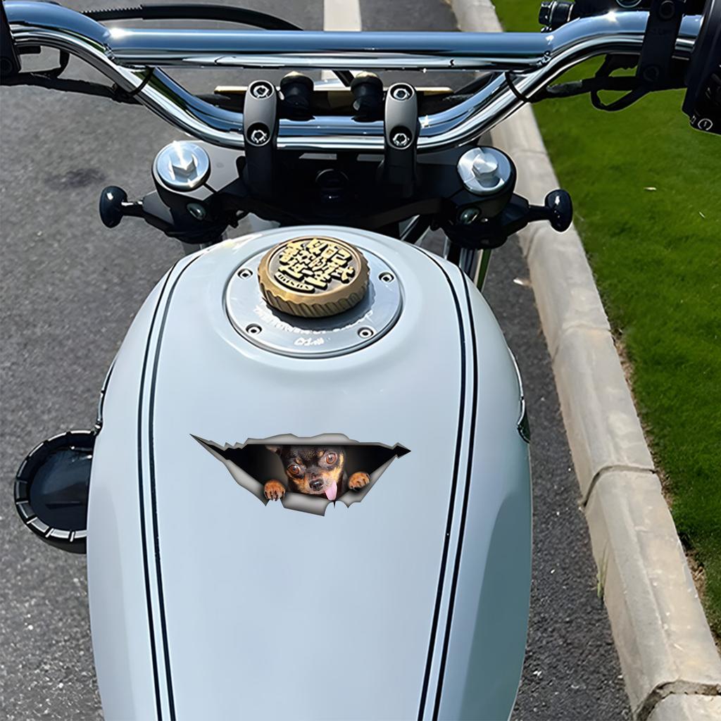 Забавные водонепроницаемые виниловые наклейки на автомобиль чихуахуа, декоративные аксессуары для мотоцикла, используются для автомобиля, мотоцикла, ноутбука, фургона