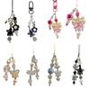 Goth Y2K Phone Charm Pendant Keychain Sweet Star Flower Cellphone Chain Strap Lanyard for Women Bag Camera Accessories