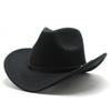 American Western Cowboy Hat Felt Hat Men'S And Women'S Riding Hat Rolled Edge Imitation Wool Jazz Hat Cowboy Hat