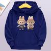 Children's Hoodie New Trendy Labubu Kids Cute Cartoon Print Casual Daily Hoodie 100-160cm Boys Girls