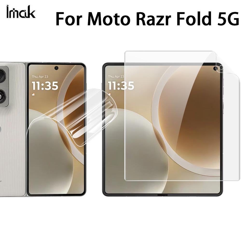 Для Moto Razr Fold 5G Стекло IMAK Антишпионская Гидрогелевая Пленка 3-го Поколения Основной Экран + Второй Экран 1 Комплект Упаковка