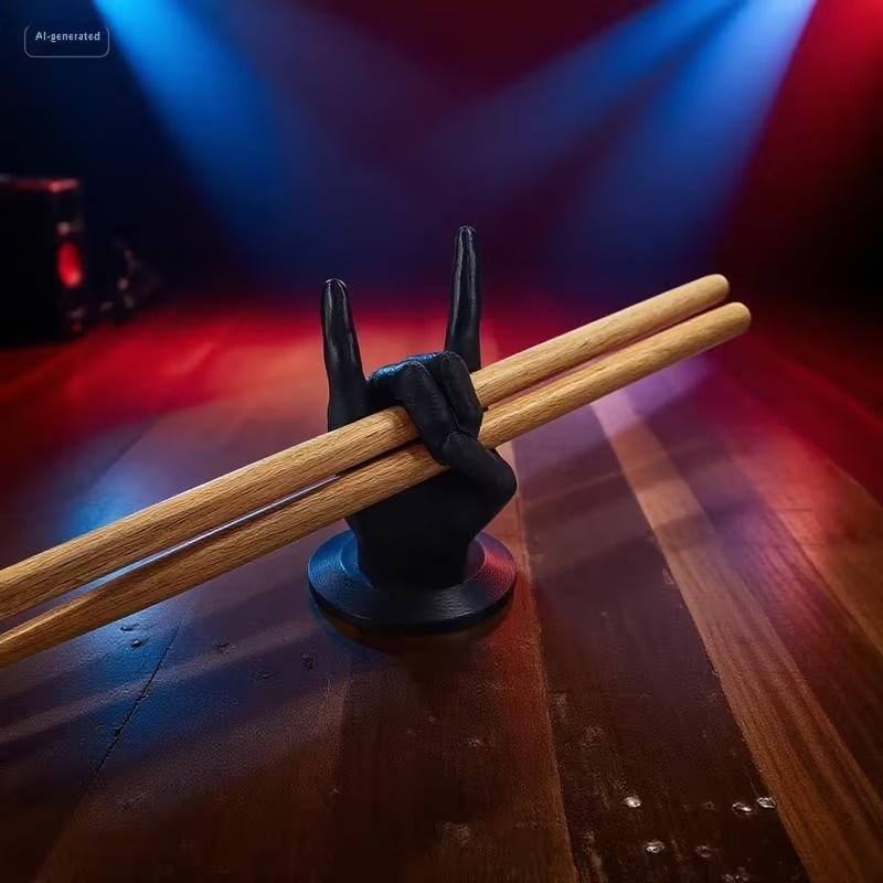 Креативная подставка для барабанных палочек в виде камня, стойка для выкладки барабанных палочек, стойка-держатель для палочек, домашнее украшение, забавный подарок для барабанщика