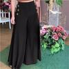Spring/Summer Pants, Women's Button Elastic, High Waist, Summer Wide Leg Pants