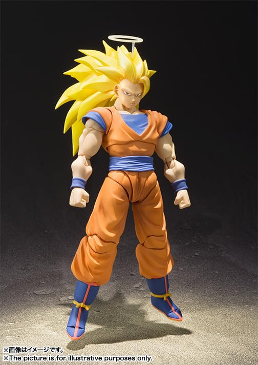 TAMASHII NATIONS Dragon Ball Z Супер Сайян 3 Сон Гоку Примерно 155 мм ПВХ АБС Окрашенная Подвижная Фигурка S.H.Figuarts (Переиздание) &