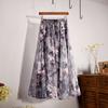 Summer European and American New Style Retro Beach Skirt, Bohemian Long Skirt, Printed Chiffon Skirt