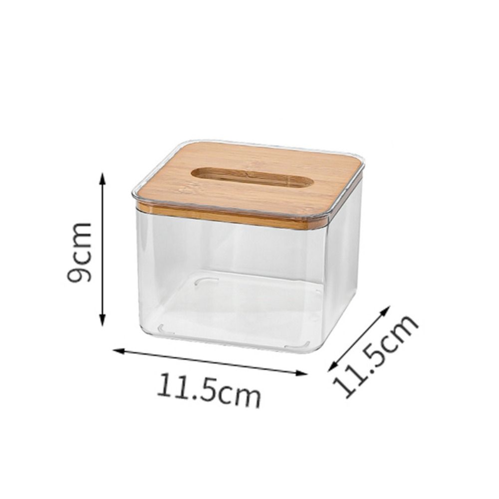 Прозрачная минималистская деревянная коробка для салфеток Пластиковый держатель для салфеток Коробка для салфеток для лица Ресторан