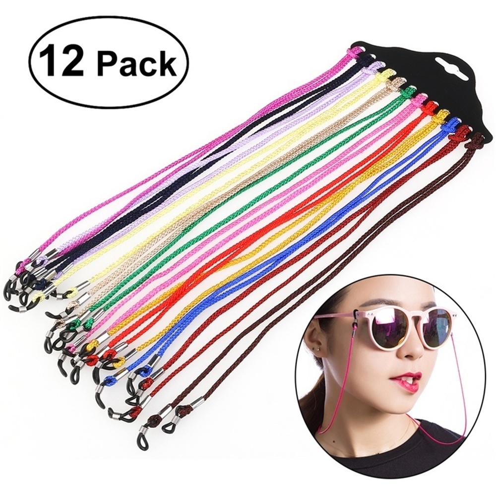 12 Pcs Colorful Cord Landyard Neck String Eyeglass Holder Eyewear Accessories Reading Glass Strap