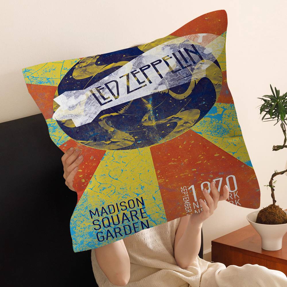 Подушки L-Led Z-Zeppelin Наволочки Мультяшные Декоративные для Дивана Дома Двусторонняя Печать Короткий Плюш Милая Наволочка