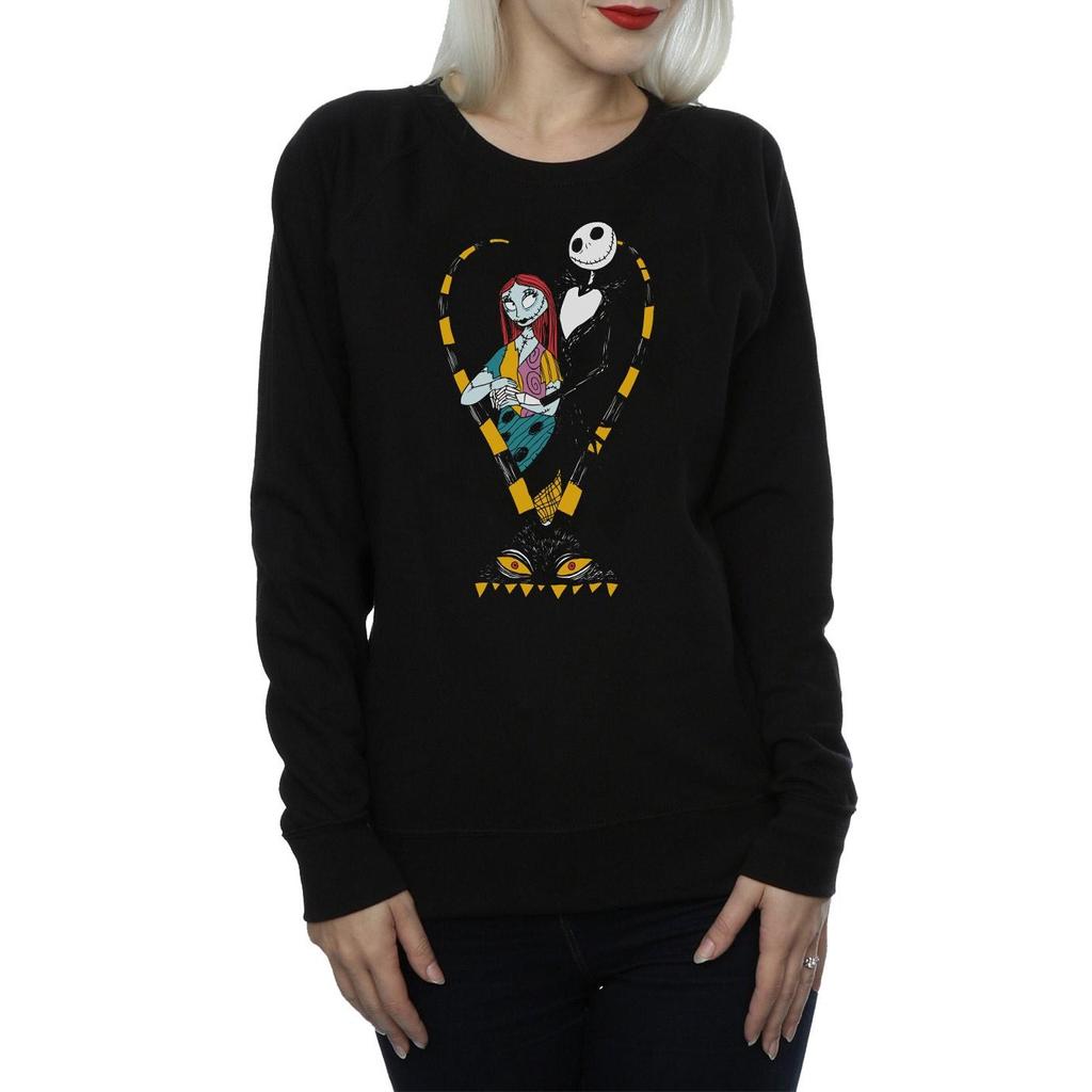Disney Womens/Ladies Nightmare Before Christmas Jack And Sally Love Sweatshirt