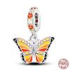Fashion S925 Silver Colorful Butterfly Dragonfly Hummingbird Spring Series Charms Beads Fit  S925 Original Bracelet Jewelry