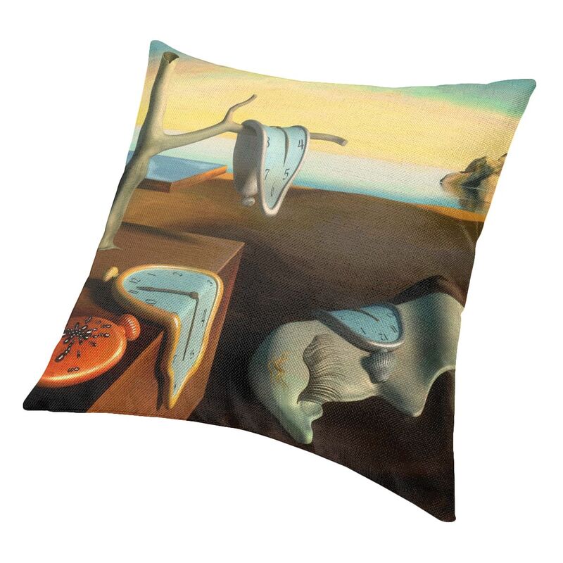 The Persistence Of Memory Cushion Cover 45X45Cm Salvador Dali Painting Art Velvet Cute Pillow Cases For Sofa Home Decor