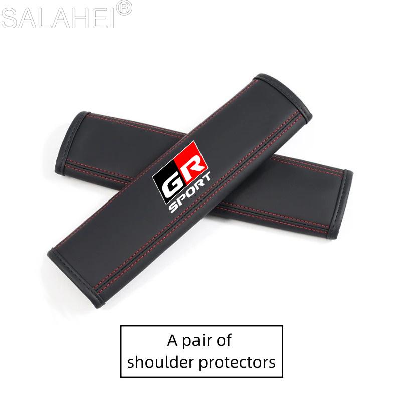 Car Head Neck Pillow Seat Belt Shoulder Pads for Toyota GR Sport GAZOO RACING Toyota Yaris 86 Hilux Corolla Prius Hilux Supra