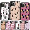 Набор Красной Помады Make Up Чехол для Телефона Для iPhone 17 Air 14 15 16 13 12 Чехол Для Apple Pro Max 6S Plus Coque