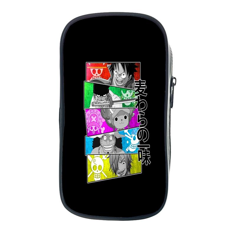 Цельная сумка-карандаш Зоро Луффи Чоппер Эйс, школьные чехлы для юридических школ, кавайная сумка-держатель для канцелярских принадлежностей, чехол для ручек, школьные принадлежности для студентов