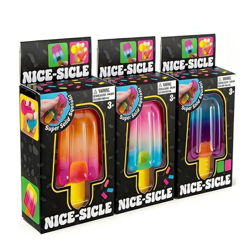 Schylling Needoh Nice Cube Сенсорный Nice-Sicle Снятие стресса Мягкий куб Против тревожности Сжимаемый объект Для концентрации Население с СДВГ