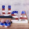 Hot,Wooden Plaques Ornaments Usa Letters Independence Day Party Decorations Home Decoration