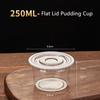 50/100Pcs 250ML Disposable Salad Cup Transparent Plastic Dessert Cups Bowls Container with Dome/Flat Lids for Ice Cream Cupcake