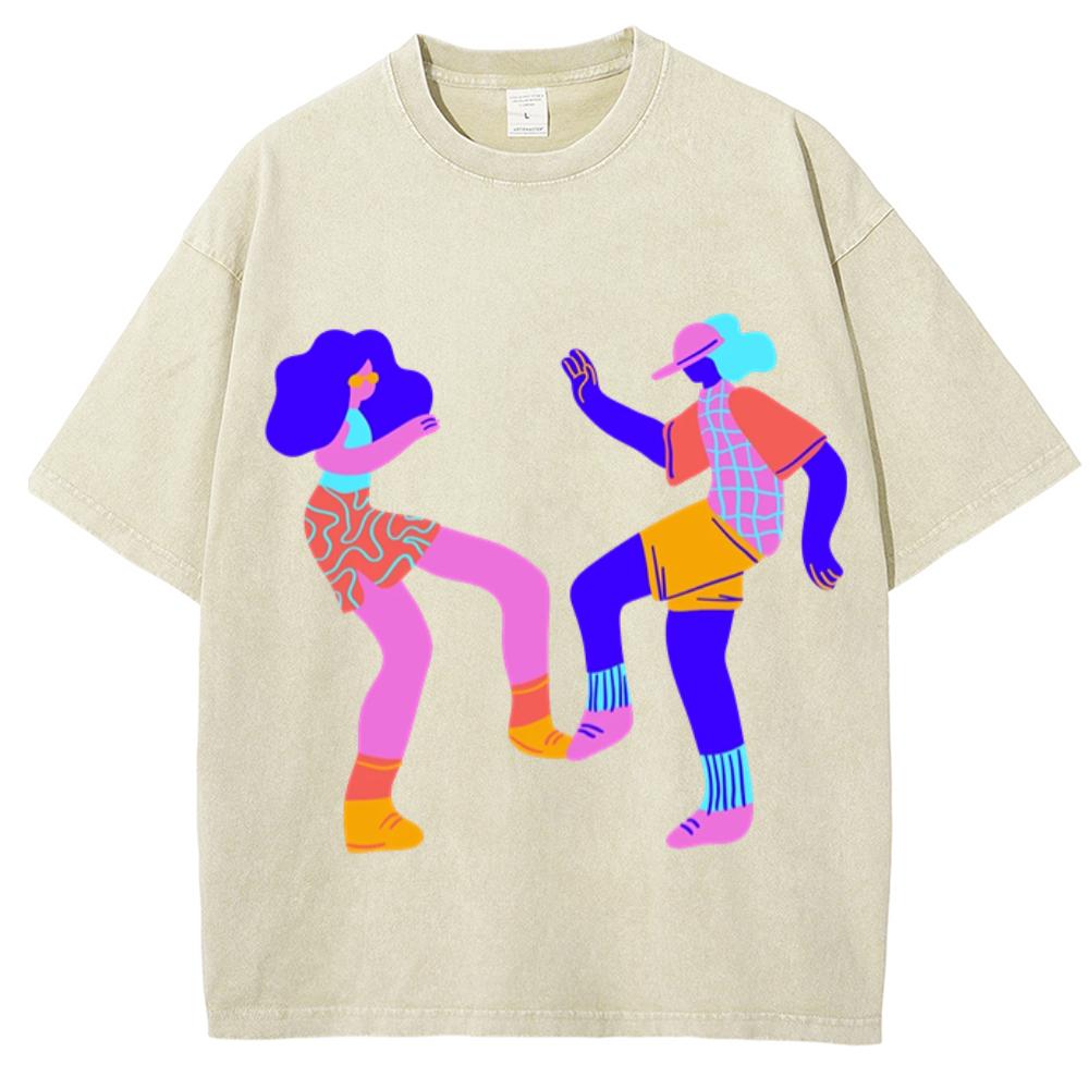 Мужские стираные винтажные футболки уличная ретро-панк футболка женская Harajuku повседневная хлопковая футболка с коротким рукавом с эффектом кислотной стирки верхняя часть