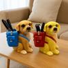 Multi-function Puppy Storage Bucket Large Capacity Makeup Brush Cylinder Dog Pen Holder  Office