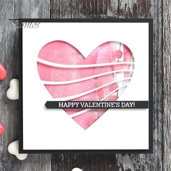 Полое сердце, декоративное тиснение, трафарет, фотоальбом, DIY, штампы для резки