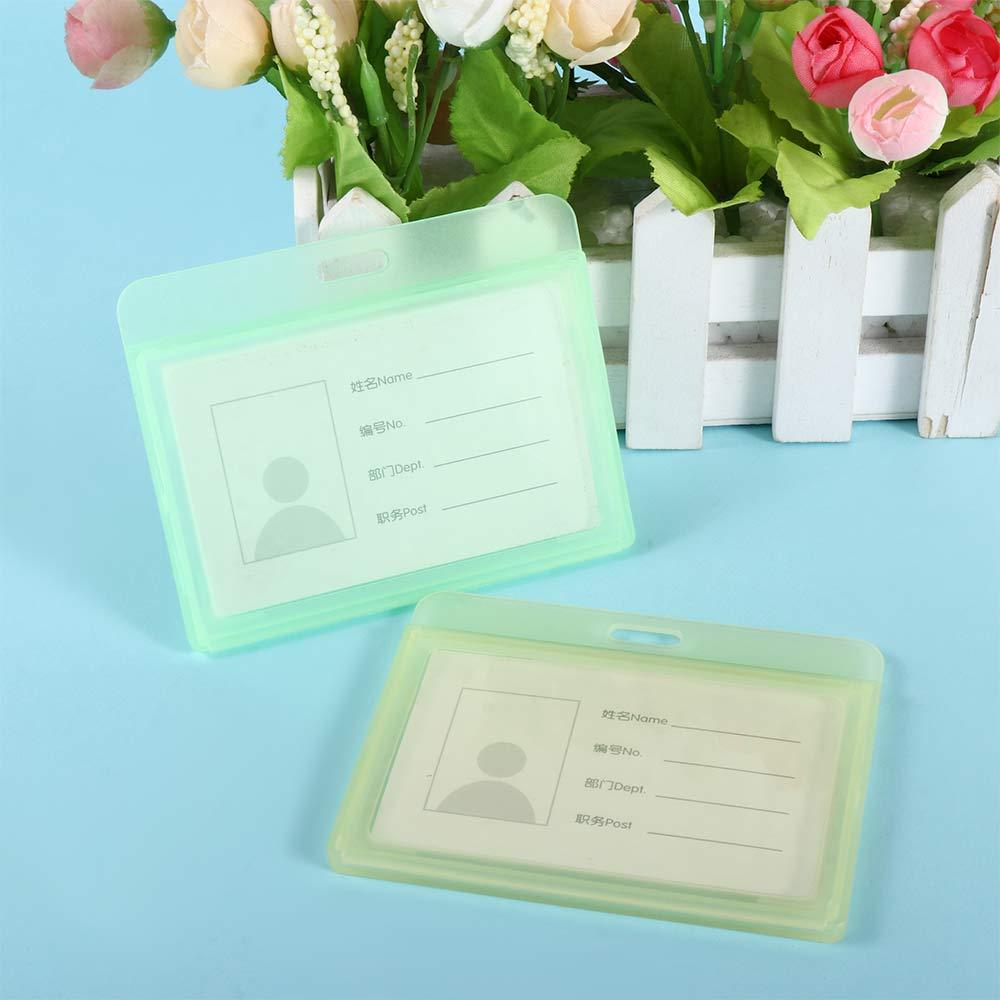 Tag Retractable Key Holder Horizontal ID Card Holder Badge Holder Name Card Cover Bank Card Holder