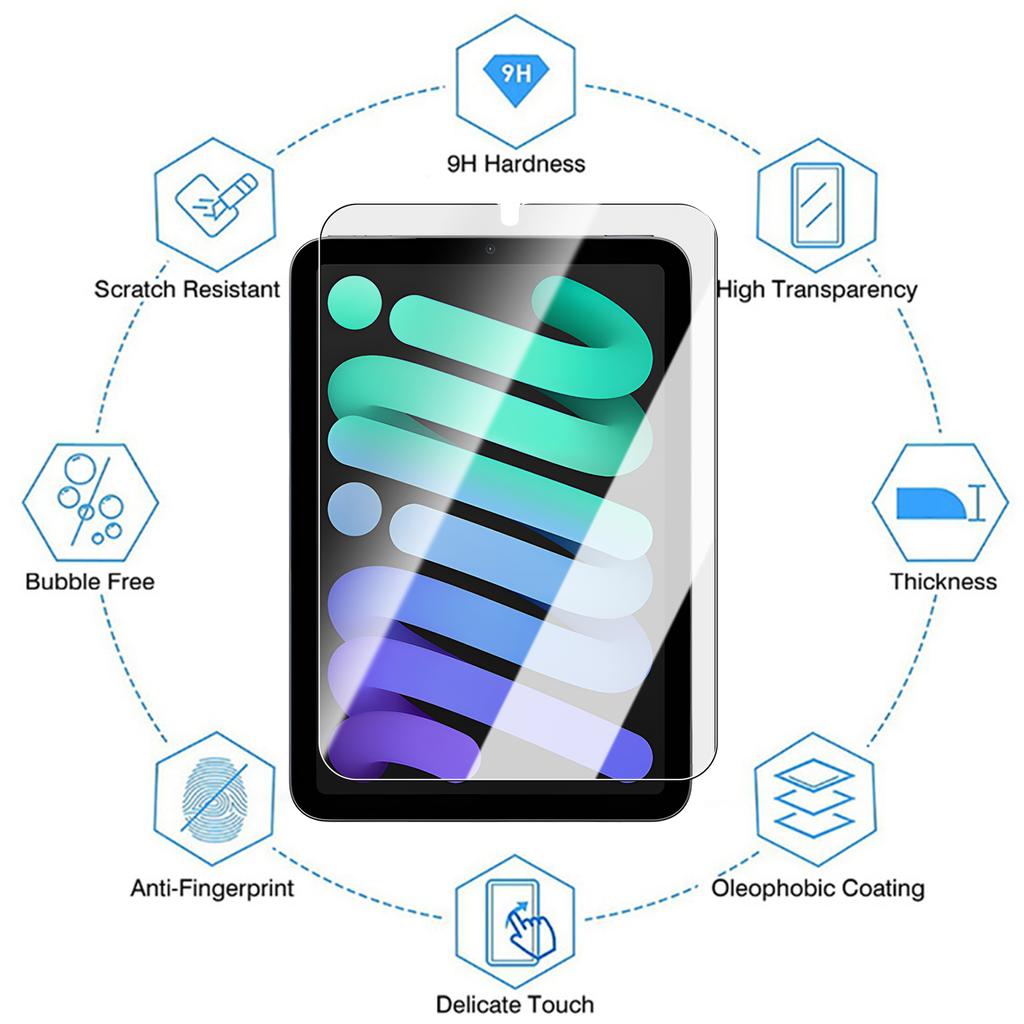Закаленное Стекло Для iPad Mini 7 6 HD Защитная Пленка Для Экрана Для iPad Air 13 11 5 4 Pro 13 11 A16 11-е 2025 12.9 10-е 9-е Инструмент для Легкой Установки
