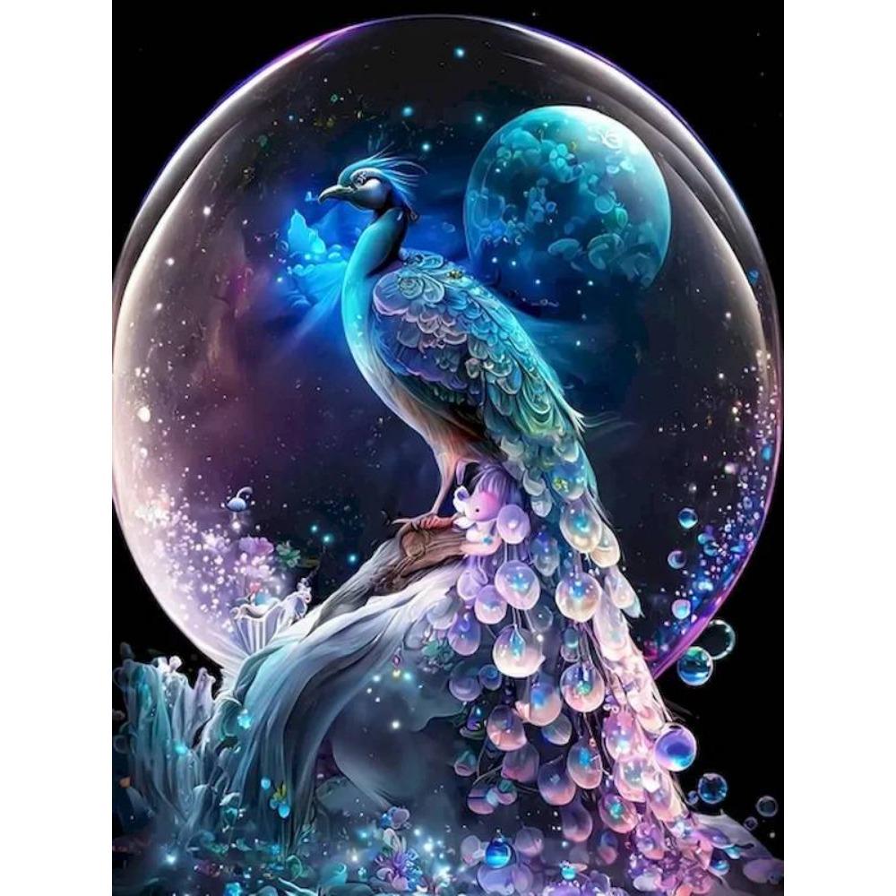 Round Diy Painting Diamond Full Cross Stitch 3d Animal Scene Home Decorative Art Painting Architectural Diamond Painting 5d Diamond Art Painting