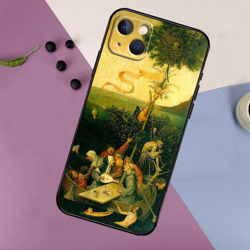 Hieronymus Bosch Art Painting Silicone Case For iPhone 17 15 14 12 11 13 Pro Max 16 Plus 12 13 Mini 16e 17 Air Back Cover