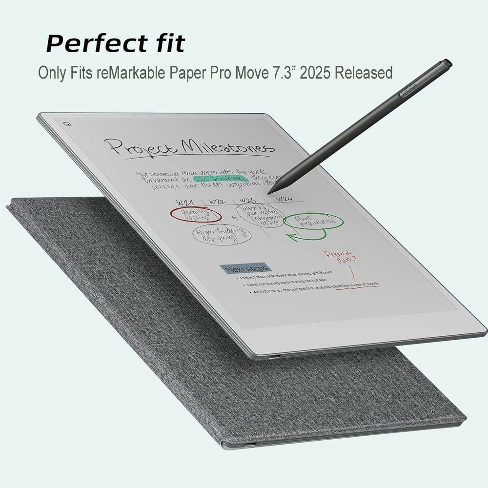 Чехол для ReMarkable Paper Pro Move 7.3" 2025 Магнитный Тонкий Book Folio Защитная обложка с креплением для стилуса Автоматический сон/пробуждение
