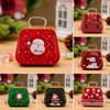 Рождественская коробка для конфет с ручкой, мини-железная сумка, держатель для закусок в виде снеговика и Санты, Рождество