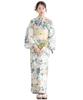 SOUBIEN Floro Yukata Set and Free Beginning of Summer Blooms X Women's 3-Piece (Yukata, Half-Width Obi, Geta), Size, Cream, Ykt10292-obh01971