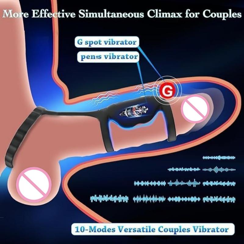 Мужское Вибрирующее Кольцо на Пенис Задержка Эякуляции Кольцо на Пенис Массажер для Эрекции Пениса Стимуляция Клиторальной Точки G Эротические Продукты