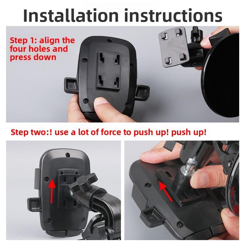 Car Phone Holder With Suction Mount For Heavy Duty Vehicles And Excavators