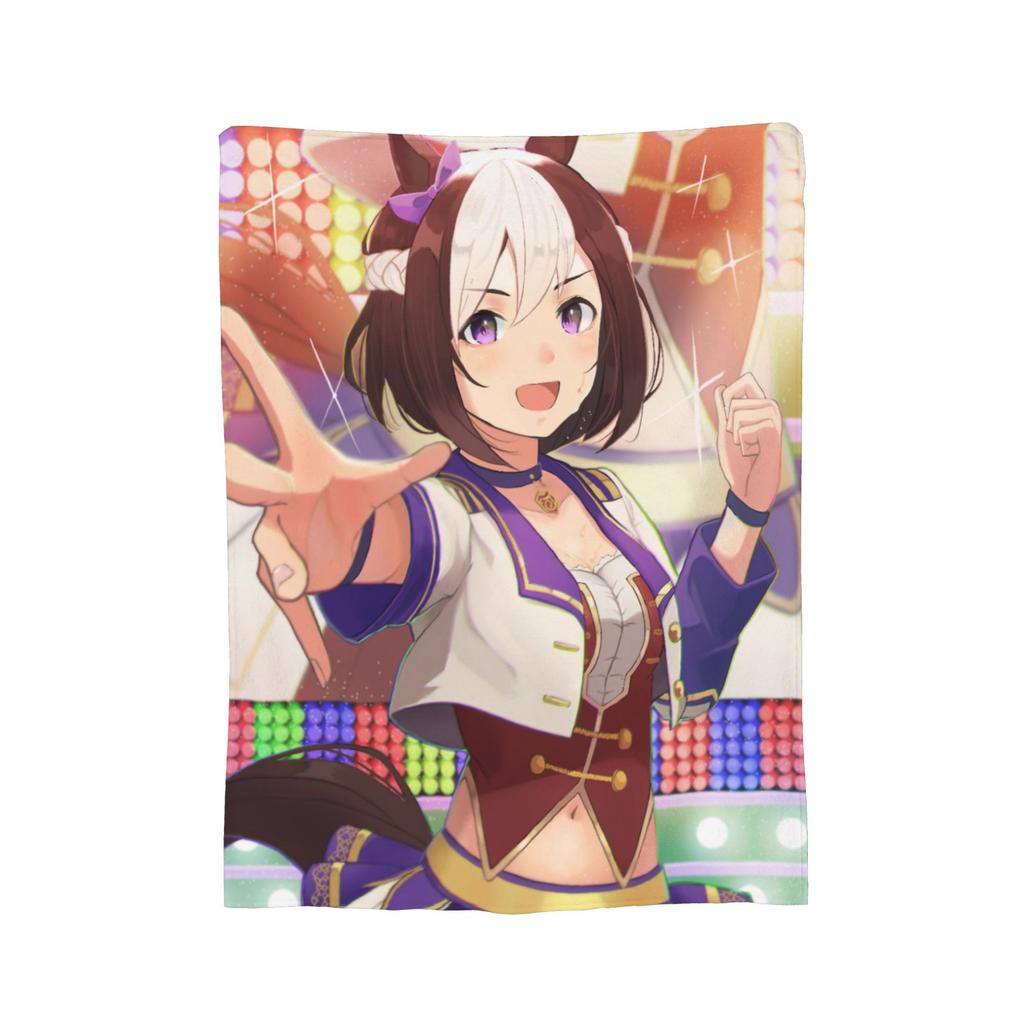 Uma Musume Pretty Derby Blankets Flannel Decoration Multi-function Super Soft Throw Blanket for Sofa Office Bedding Throws
