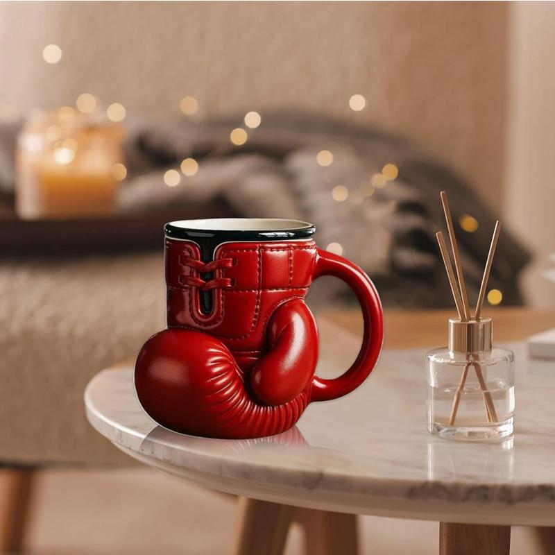 Cartoon Boxing Glove Mug Cup Portable Desktop Centerpiec Funny Water Container Coffee Milk Tea Drinkware For Couple Friend