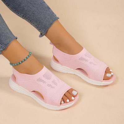 Женская обувь больших размеров, лето 2024, удобные повседневные спортивные сандалии, женские пляжные босоножки на танкетке, женские босоножки на платформе, римские туфли