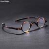 TR90 Samrt Reading Glasses Portable Anti Blue Retro Fashion Eyeglass Mens Round Glasses Eyewear Readers+1.5+2+3.5+4