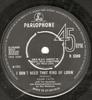 7inch Record ADAM FAITH, THE ROULETTES - I Don't Need That Kind Of Lovin' R5349 Parlophone 1965 UK Rock Used