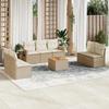VidaXL Garden Lounge Set with Cushions 8 Pcs, Patio Sofas, Patio Furniture Set, Outdoor Furniture, Beige 3224518