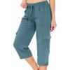 Womens Capris With Pockets Loose Fit Casual  Pants Dressy Lightweight Ladies Baggy Cargo Pants For Hiking