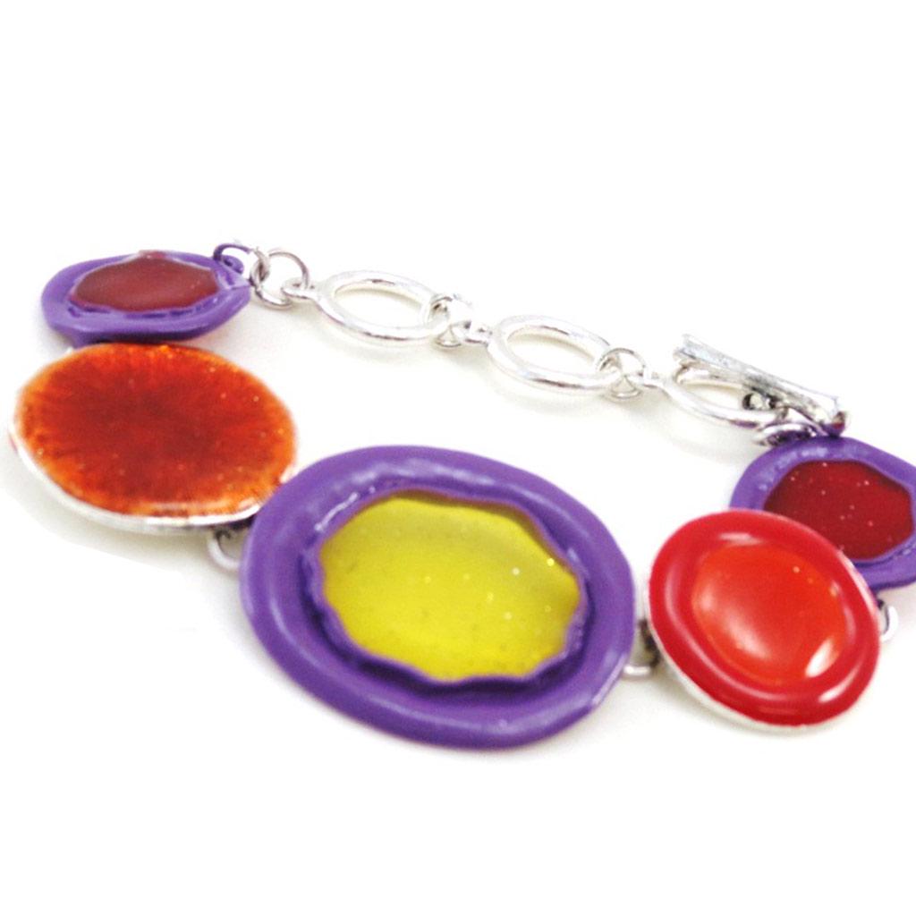 NOA [I9943] - Дизайнерский браслет «Бора-Бора» фиолетово-красный