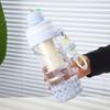 Leakproof Cartoon Plastic Straw Cup 750ml Portable Water Cup Student Water Bottle  Outdoor Travel
